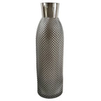 Glass Vase Smoke Grey Diamond Tall Glass Vase 50cm-0