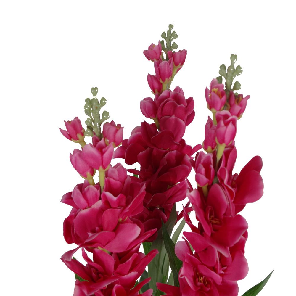 Artificial Cymbidium Orchid Plant Dark Pink Flowers 100cm-2