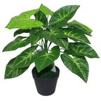 Artificial Foliage Plant Pot 45cm Dark Taro Plants-1