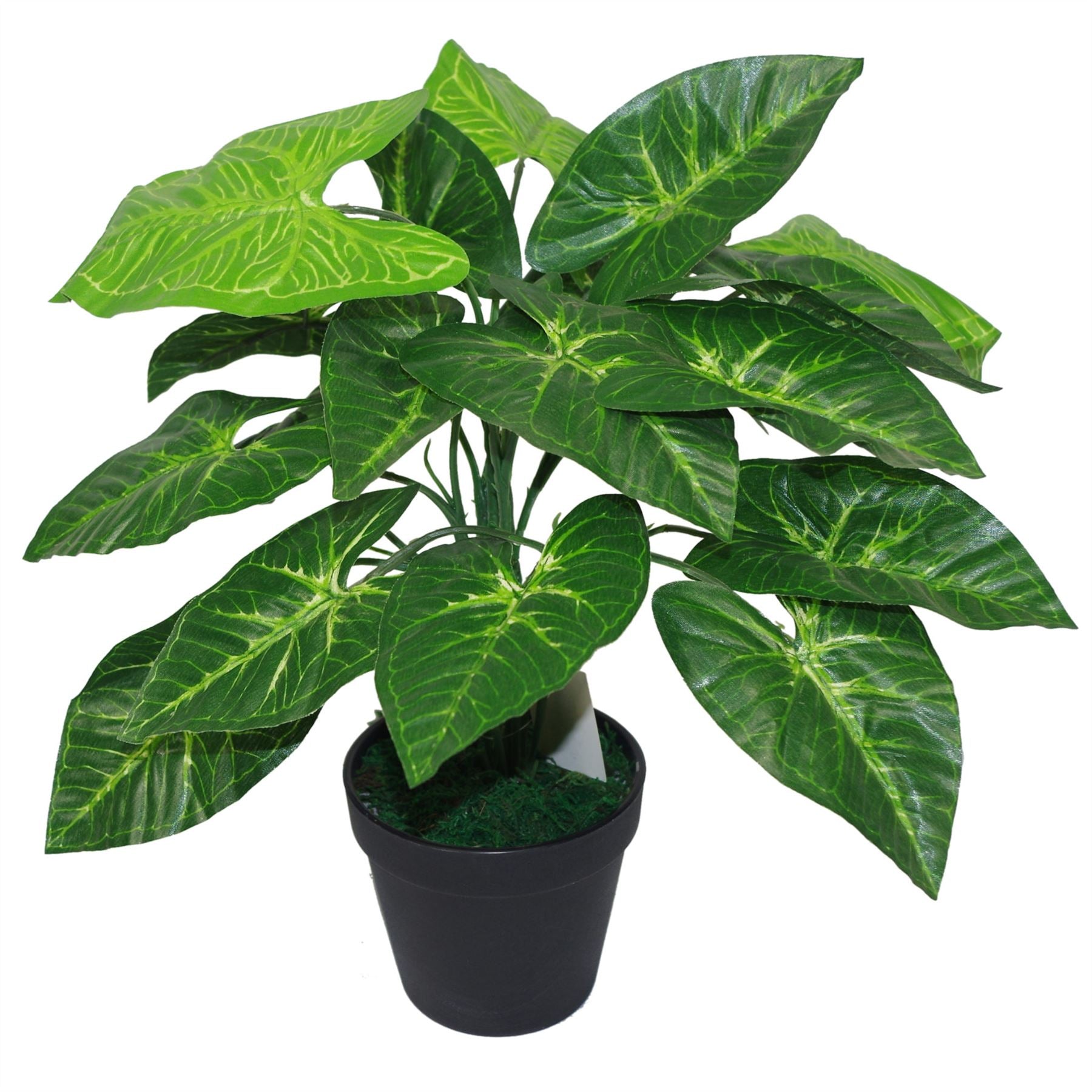Artificial Foliage Plant Pot 45cm Dark Taro Plants-1