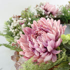 Artificial Pink Floral Wreath-1