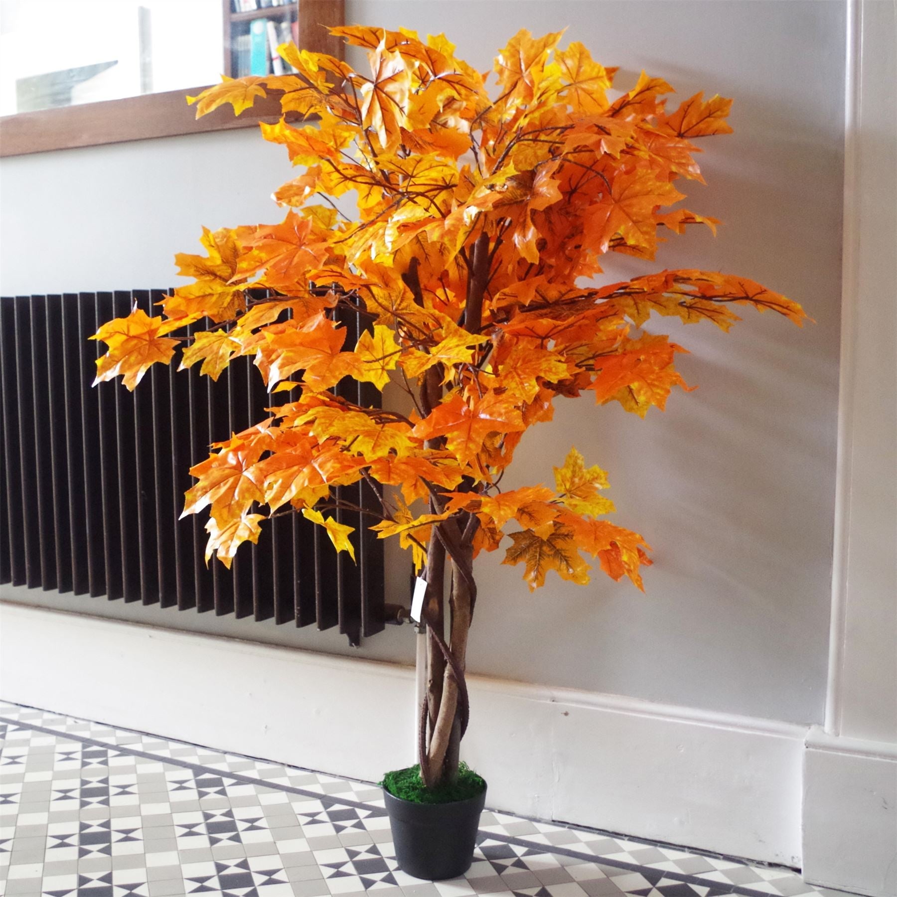 Maple Acer Artificial Tree Orange Yellow Autumn Colours 125cm-2
