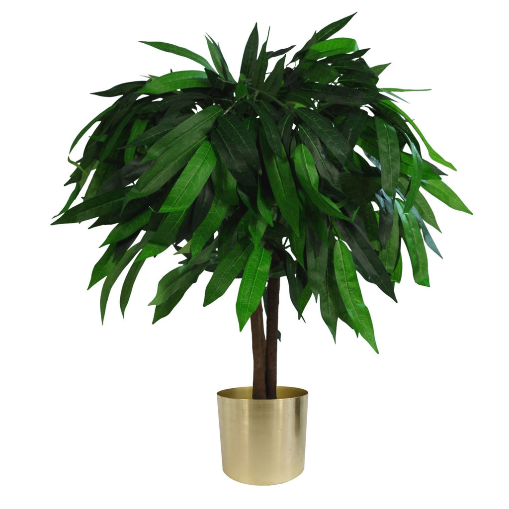 80cm Artificial Mango Tree Plant Metal Planter-0