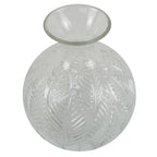 Glass Vase Clear Fern Print Glass Bottle Vase 26cm-2