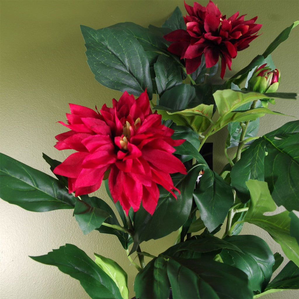 Artificial Dhalia  Plant Flowers Flowering Plant Red Botanik-1