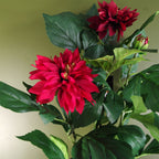Artificial Dhalia  Plant Flowers Flowering Plant Red Botanik-1