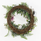 Artificial Pink Floral Wreath-4