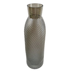 Glass Vase Smoke Grey Diamond Tall Glass Vase 50cm-2