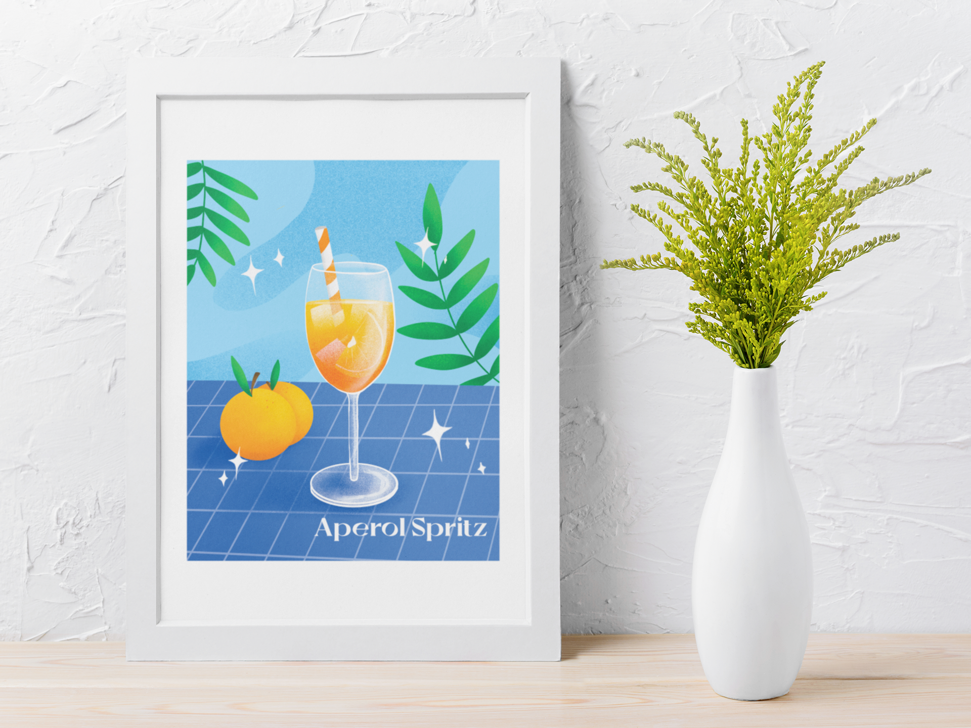 Retro Aperol Spritz Drink Alcohol Wall Decor Print-0
