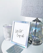 Let's Get Cosy Line Work Autumn Seasonal Wall Home Decor Print-0