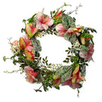 Artificial Pink Lily Wreath-0