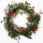 Artificial Pink Lily Wreath-4