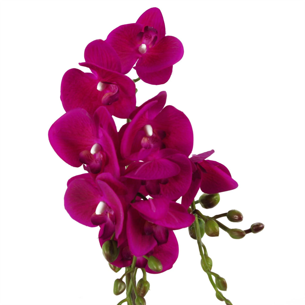 Artificial Orchid Plant Dark Pink Gold Pot 54cm-1