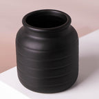 Ceramic Plant Pot Planter Flower Vase Black 13 x 13 x 14cm-2