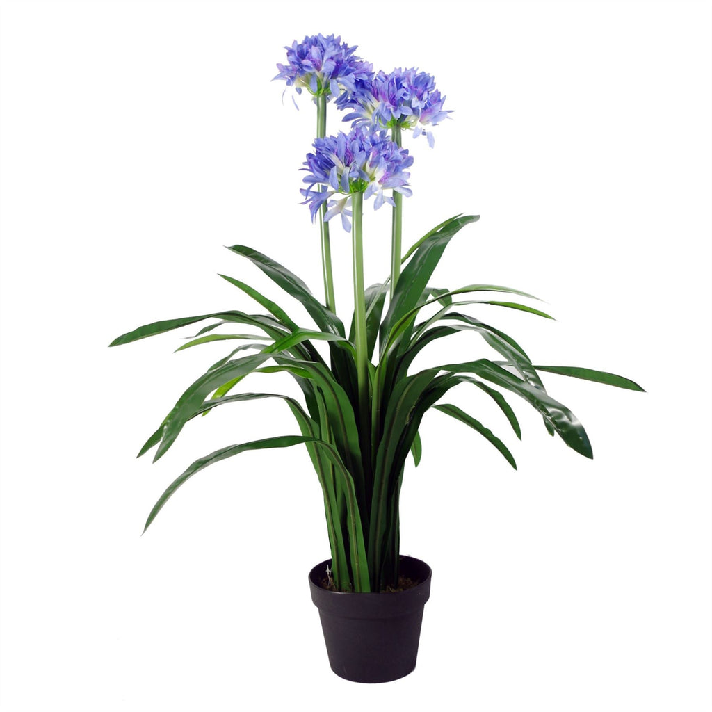 Artificial Blossom Tree 90cm Blue Flower Plants-0