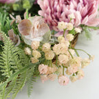 Artificial Pink Floral Wreath-2