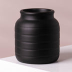 Ceramic Plant Pot Planter Flower Vase Black 13 x 13 x 14cm-1